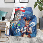 Darts NAIDOC Week 2026 Personalised Blanket Australia Flag Kangaroo Dhari Aboriginal Art