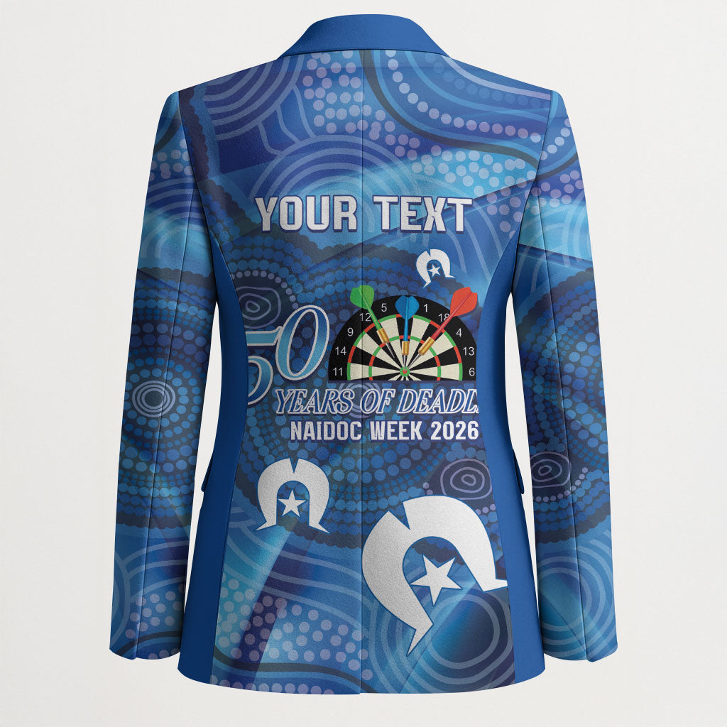 Darts NAIDOC Week 2026 Personalised Blazer Australia Flag Kangaroo Dhari Aboriginal Art