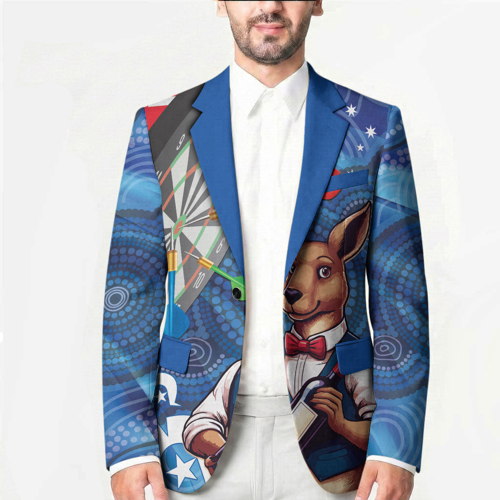 Darts NAIDOC Week 2026 Personalised Blazer Australia Flag Kangaroo Dhari Aboriginal Art