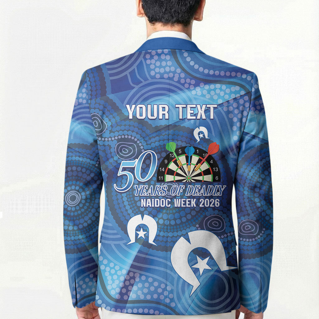 Darts NAIDOC Week 2026 Personalised Blazer Australia Flag Kangaroo Dhari Aboriginal Art