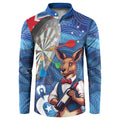 Darts NAIDOC Week 2026 Personalised Button Sweatshirt Australia Flag Kangaroo Dhari Aboriginal Art