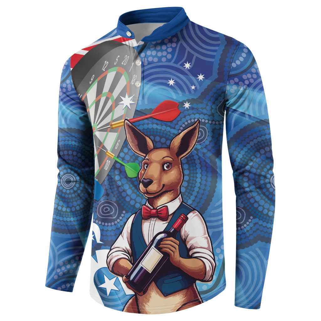 Darts NAIDOC Week 2026 Personalised Button Sweatshirt Australia Flag Kangaroo Dhari Aboriginal Art