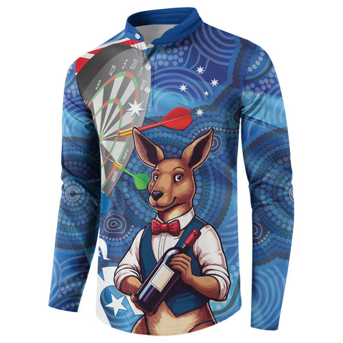 Darts NAIDOC Week 2026 Personalised Button Sweatshirt Australia Flag Kangaroo Dhari Aboriginal Art