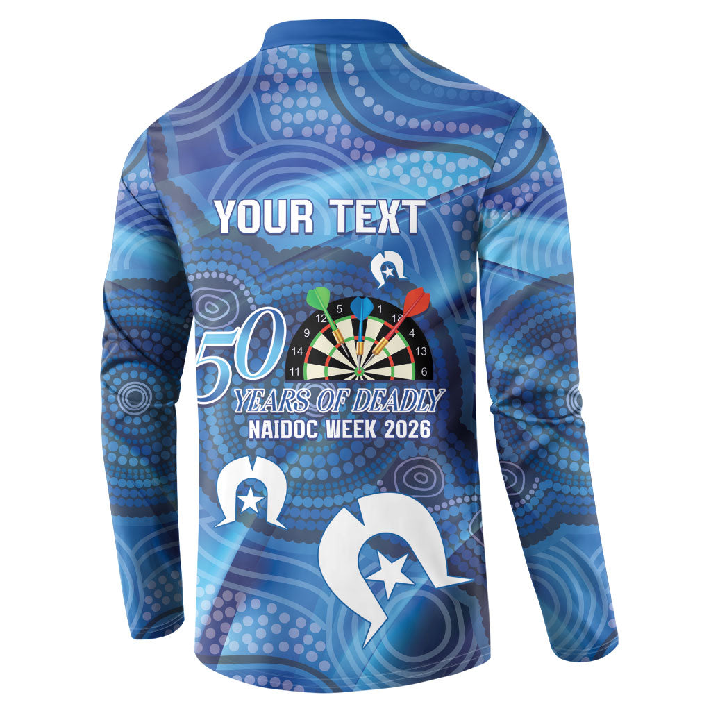 Darts NAIDOC Week 2026 Personalised Button Sweatshirt Australia Flag Kangaroo Dhari Aboriginal Art