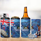 Darts NAIDOC Week 2026 Personalised 4 in 1 Can Cooler Tumbler Australia Flag Kangaroo Dhari Aboriginal Art