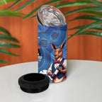 Darts NAIDOC Week 2026 Personalised 4 in 1 Can Cooler Tumbler Australia Flag Kangaroo Dhari Aboriginal Art