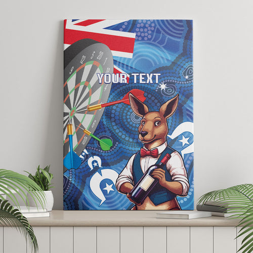 Darts NAIDOC Week 2026 Personalised Canvas Wall Art Australia Flag Kangaroo Dhari Aboriginal Art