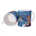 Darts NAIDOC Week 2026 Personalised Ceramic Mug Australia Flag Kangaroo Dhari Aboriginal Art