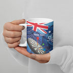 Darts NAIDOC Week 2026 Personalised Ceramic Mug Australia Flag Kangaroo Dhari Aboriginal Art