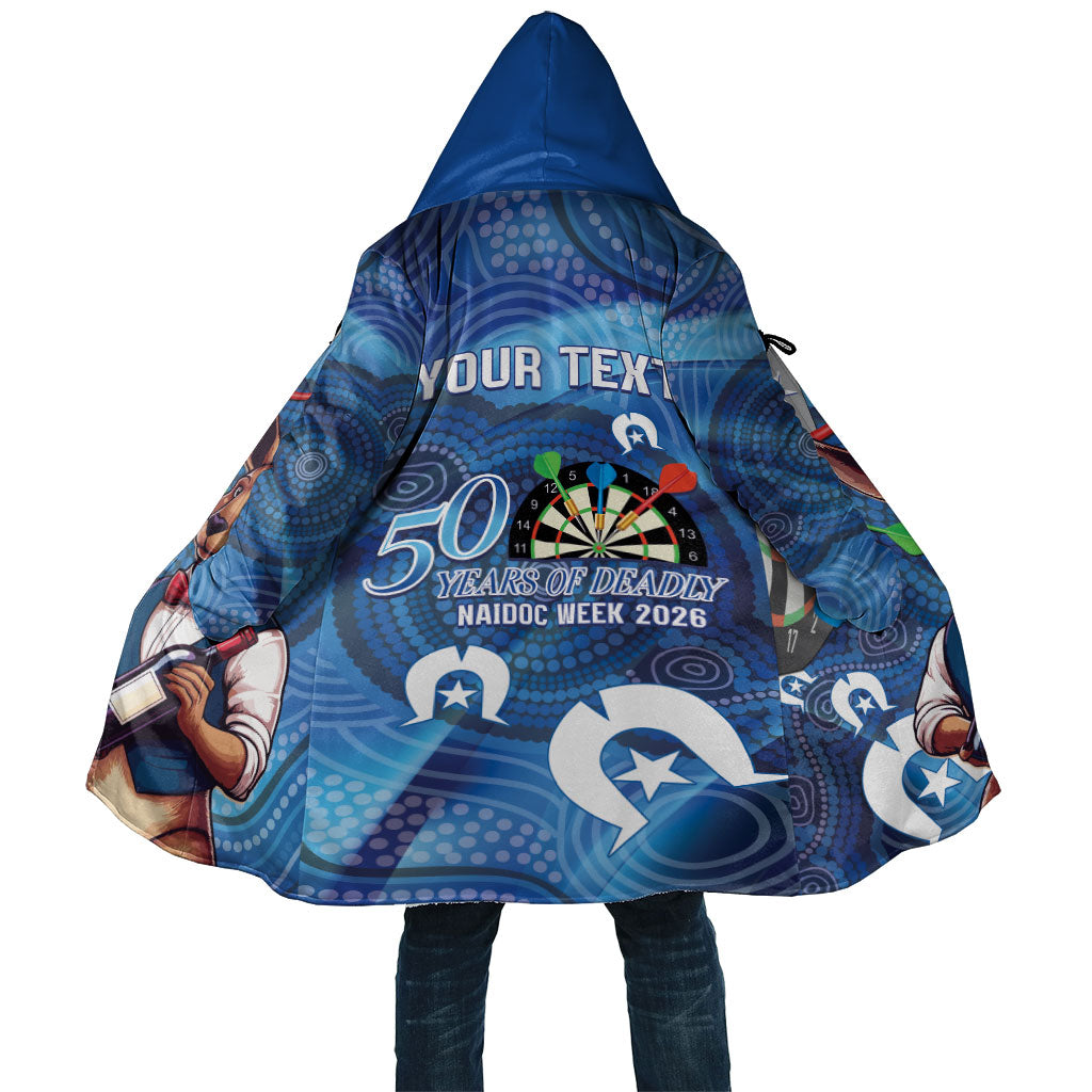 Darts NAIDOC Week 2026 Personalised Cloak Australia Flag Kangaroo Dhari Aboriginal Art