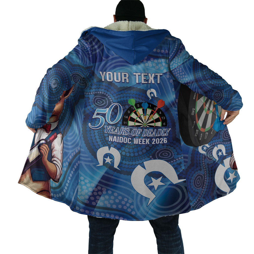 Darts NAIDOC Week 2026 Personalised Cloak Australia Flag Kangaroo Dhari Aboriginal Art