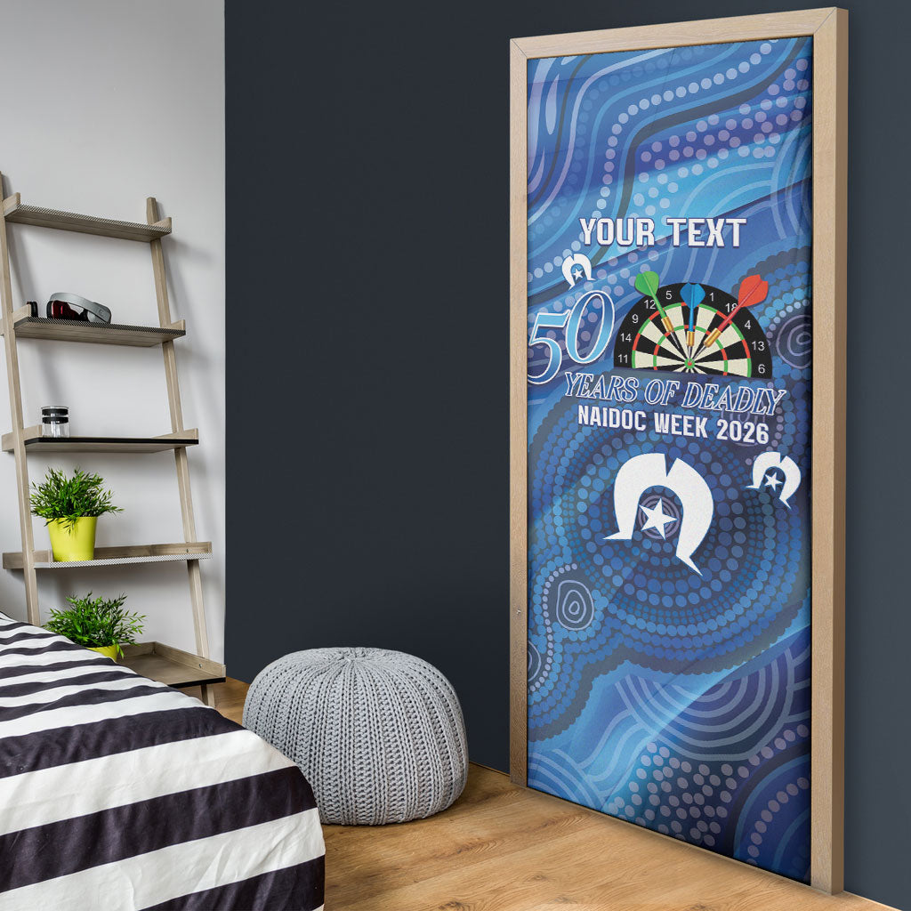 Darts NAIDOC Week 2026 Personalised Door Cover Australia Flag Kangaroo Dhari Aboriginal Art