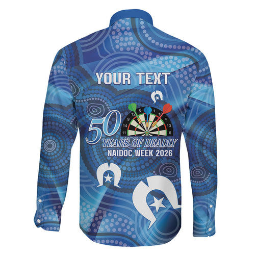 Darts NAIDOC Week 2026 Personalised Family Matching Puletasi and Hawaiian Shirt Australia Flag Kangaroo Dhari Aboriginal Art
