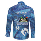 Darts NAIDOC Week 2026 Personalised Family Matching Short Sleeve Bodycon Dress and Hawaiian Shirt Australia Flag Kangaroo Dhari Aboriginal Art