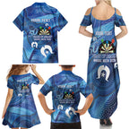 Darts NAIDOC Week 2026 Personalised Family Matching Summer Maxi Dress and Hawaiian Shirt Australia Flag Kangaroo Dhari Aboriginal Art