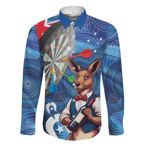 Darts NAIDOC Week 2026 Personalised Family Matching Summer Maxi Dress and Hawaiian Shirt Australia Flag Kangaroo Dhari Aboriginal Art