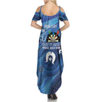 Darts NAIDOC Week 2026 Personalised Family Matching Summer Maxi Dress and Hawaiian Shirt Australia Flag Kangaroo Dhari Aboriginal Art