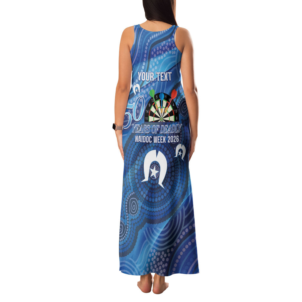 Darts NAIDOC Week 2026 Personalised Family Matching Tank Maxi Dress and Hawaiian Shirt Australia Flag Kangaroo Dhari Aboriginal Art