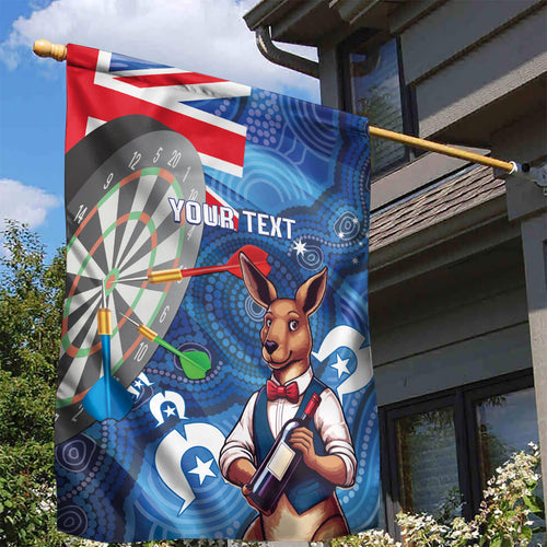 Darts NAIDOC Week 2026 Personalised Garden Flag Australia Flag Kangaroo Dhari Aboriginal Art