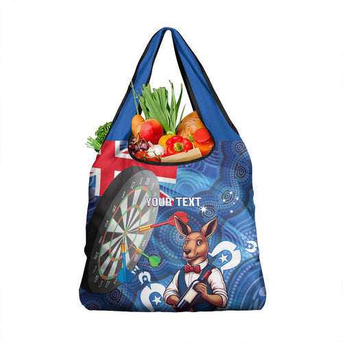 Darts NAIDOC Week 2026 Personalised Grocery Bag Australia Flag Kangaroo Dhari Aboriginal Art