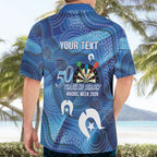 Darts NAIDOC Week 2026 Personalised Hawaiian Shirt Australia Flag Kangaroo Dhari Aboriginal Art