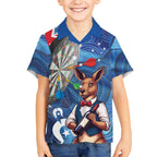 Darts NAIDOC Week 2026 Personalised Hawaiian Shirt Australia Flag Kangaroo Dhari Aboriginal Art