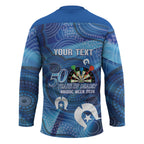 Darts NAIDOC Week 2026 Personalised Hockey Jersey Australia Flag Kangaroo Dhari Aboriginal Art