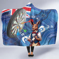 Darts NAIDOC Week 2026 Personalised Hooded Blanket Australia Flag Kangaroo Dhari Aboriginal Art