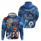 Darts NAIDOC Week 2026 Personalised Hoodie Australia Flag Kangaroo Dhari Aboriginal Art