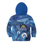 Darts NAIDOC Week 2026 Personalised Kid Hoodie Australia Flag Kangaroo Dhari Aboriginal Art