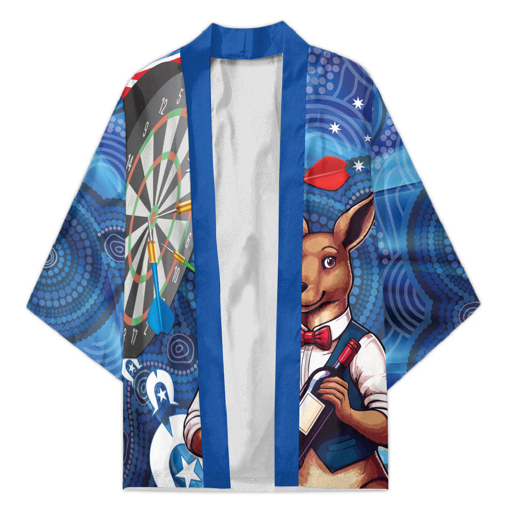 Darts NAIDOC Week 2026 Personalised Kimono Australia Flag Kangaroo Dhari Aboriginal Art