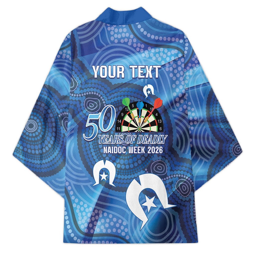 Darts NAIDOC Week 2026 Personalised Kimono Australia Flag Kangaroo Dhari Aboriginal Art