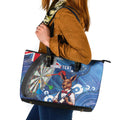 Darts NAIDOC Week 2026 Personalised Leather Tote Bag Australia Flag Kangaroo Dhari Aboriginal Art