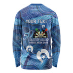 Darts NAIDOC Week 2026 Personalised Long Sleeve Shirt Australia Flag Kangaroo Dhari Aboriginal Art