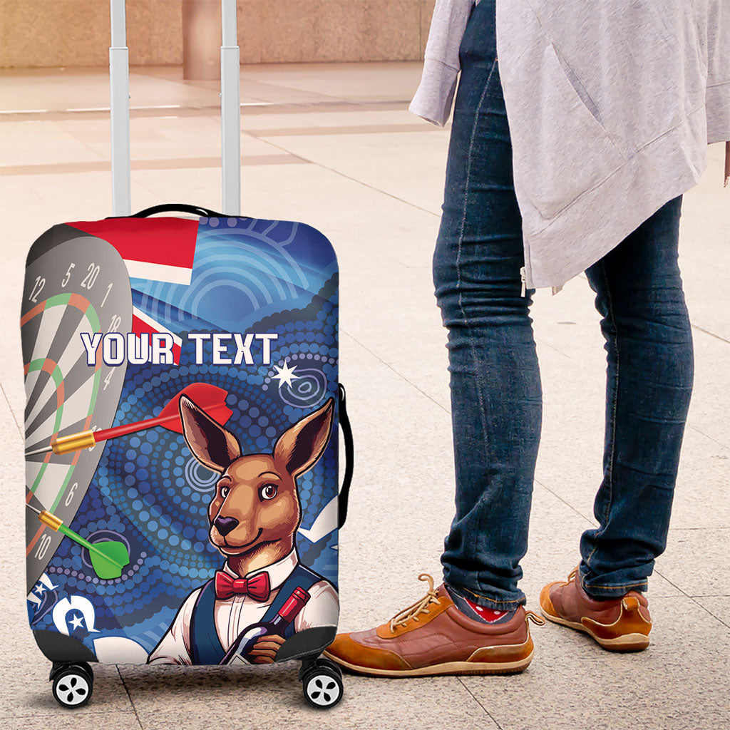 Darts NAIDOC Week 2026 Personalised Luggage Cover Australia Flag Kangaroo Dhari Aboriginal Art