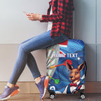 Darts NAIDOC Week 2026 Personalised Luggage Cover Australia Flag Kangaroo Dhari Aboriginal Art
