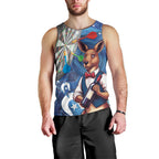 Darts NAIDOC Week 2026 Personalised Men Tank Top Australia Flag Kangaroo Dhari Aboriginal Art