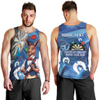 Darts NAIDOC Week 2026 Personalised Men Tank Top Australia Flag Kangaroo Dhari Aboriginal Art