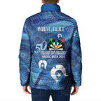 Darts NAIDOC Week 2026 Personalised Padded Jacket Australia Flag Kangaroo Dhari Aboriginal Art