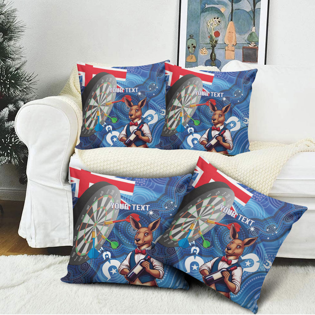 Darts NAIDOC Week 2026 Personalised Pillow Cover Australia Flag Kangaroo Dhari Aboriginal Art