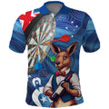 Darts NAIDOC Week 2026 Personalised Polo Shirt Australia Flag Kangaroo Dhari Aboriginal Art