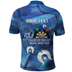 Darts NAIDOC Week 2026 Personalised Polo Shirt Australia Flag Kangaroo Dhari Aboriginal Art