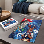 Darts NAIDOC Week 2026 Personalised Puzzle Australia Flag Kangaroo Dhari Aboriginal Art