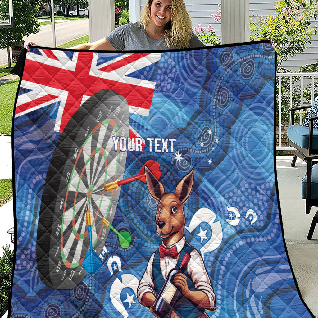 Darts NAIDOC Week 2026 Personalised Quilt Australia Flag Kangaroo Dhari Aboriginal Art