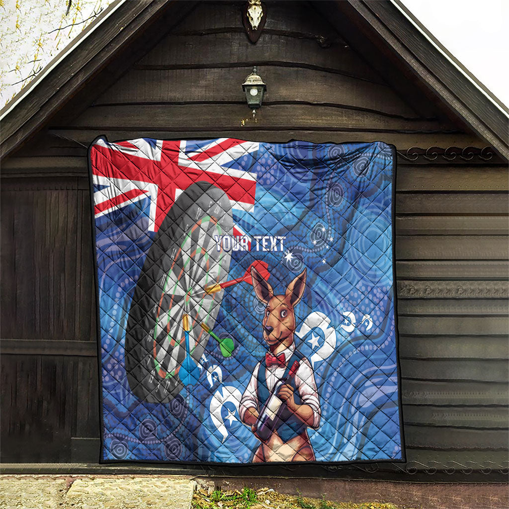 Darts NAIDOC Week 2026 Personalised Quilt Australia Flag Kangaroo Dhari Aboriginal Art