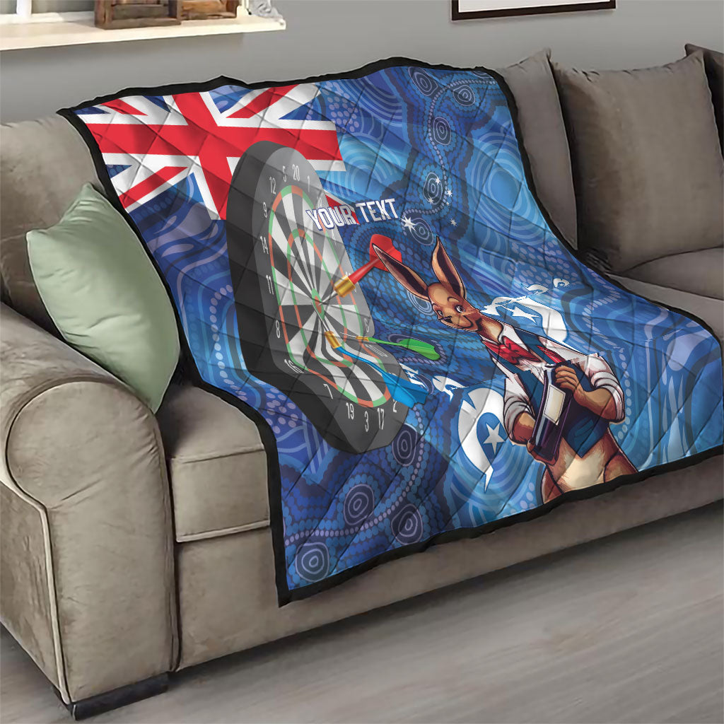 Darts NAIDOC Week 2026 Personalised Quilt Australia Flag Kangaroo Dhari Aboriginal Art