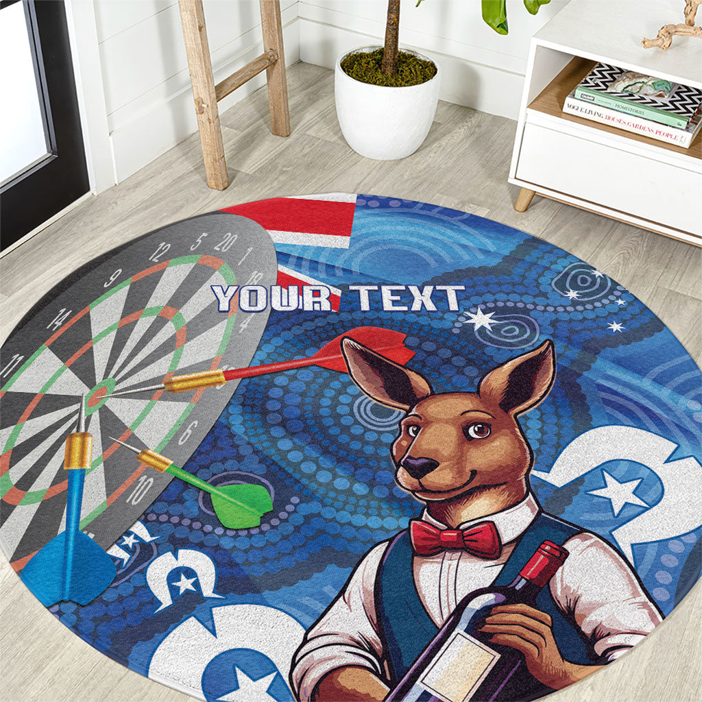 Darts NAIDOC Week 2026 Personalised Round Carpet Australia Flag Kangaroo Dhari Aboriginal Art