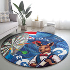 Darts NAIDOC Week 2026 Personalised Round Carpet Australia Flag Kangaroo Dhari Aboriginal Art