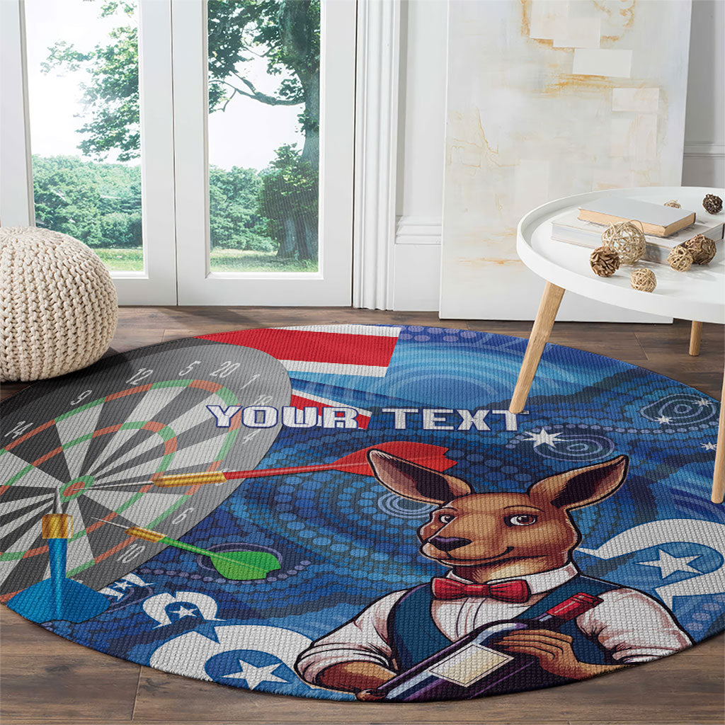 Darts NAIDOC Week 2026 Personalised Round Carpet Australia Flag Kangaroo Dhari Aboriginal Art