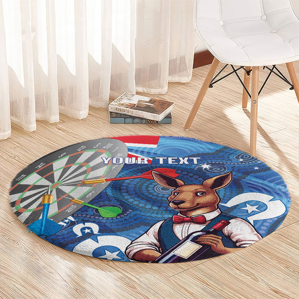 Darts NAIDOC Week 2026 Personalised Round Carpet Australia Flag Kangaroo Dhari Aboriginal Art